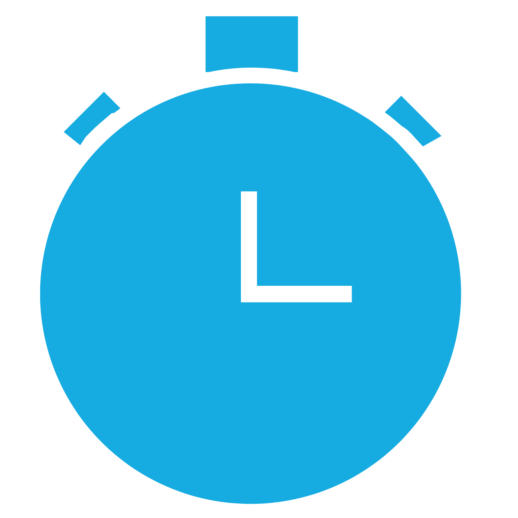 stopwatch logo in blue