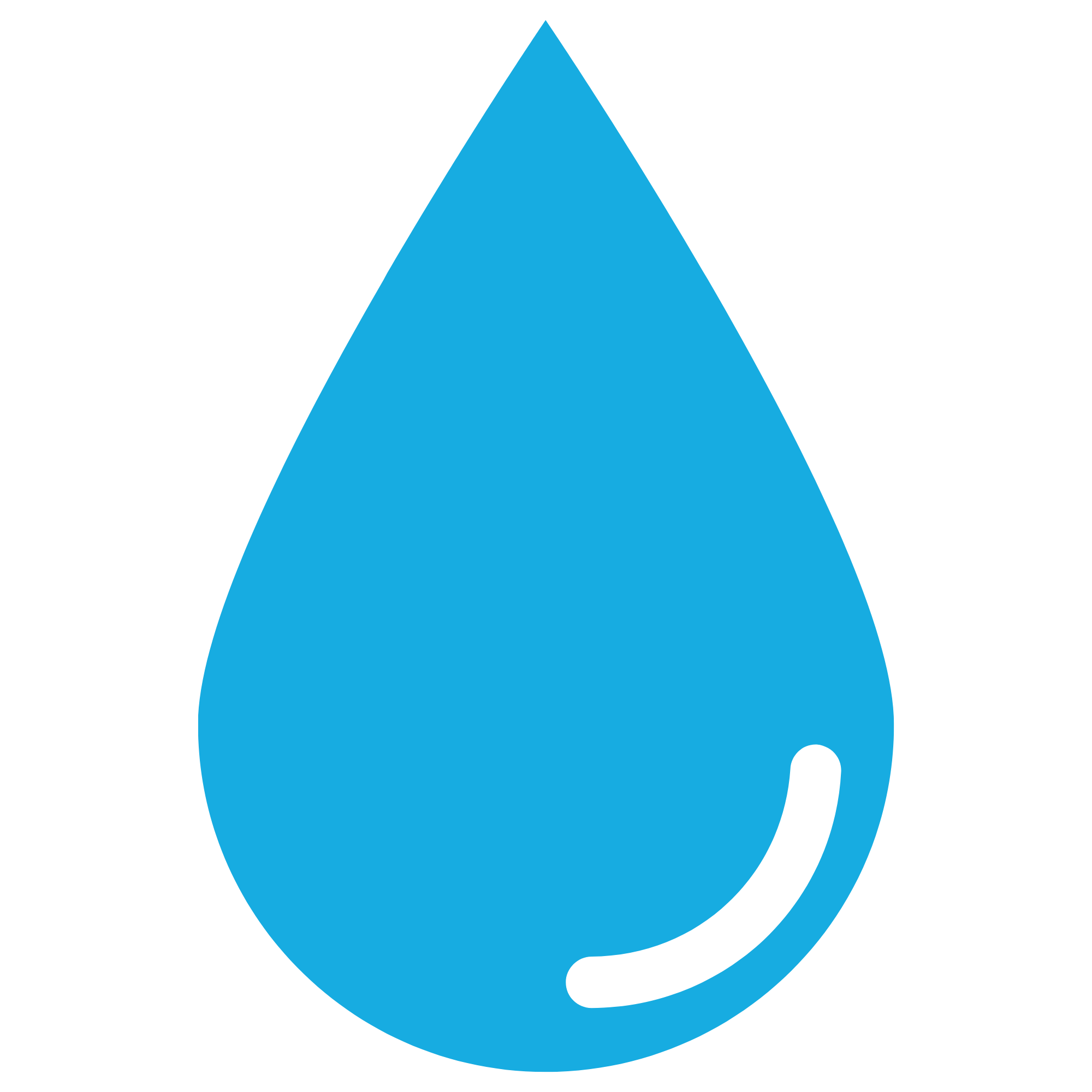 water droplet icon in blue